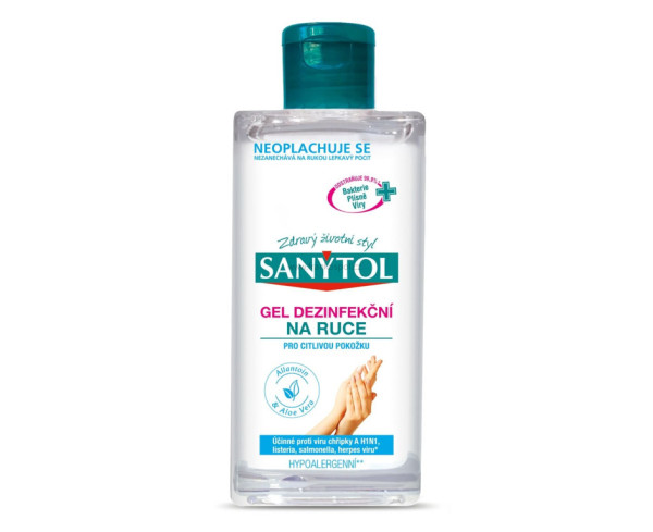 SANYTOL dezinfekční gel na ruce, 75 ml, sensitive