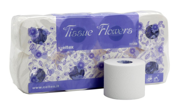 Toaletní papír CELTEX Flowers, 3-vrstvý