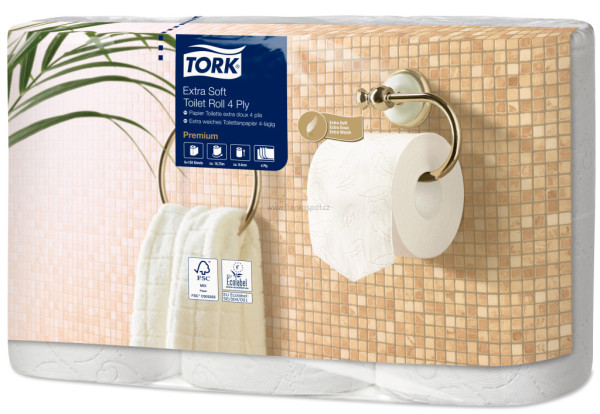 Toaletní papír TORK T4 Premium Extra Soft, 4 -vrstvý