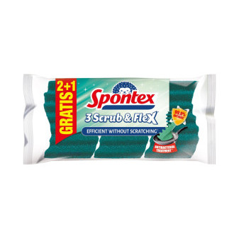 Houba na nádobí SPONTEX Scrub & Flex 2+1