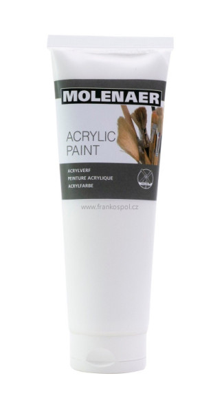 Akrylová barva CREALL Molenaer, 250 ml, bílá