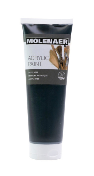 Akrylová barva CREALL Molenaer, 250 ml, černá