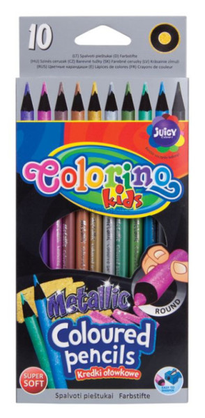 Pastelky COLORINO Metallic, 10 barev