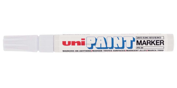 Lakový popisovač UNI Paint Medium, 2,2-2,8 mm, bílý