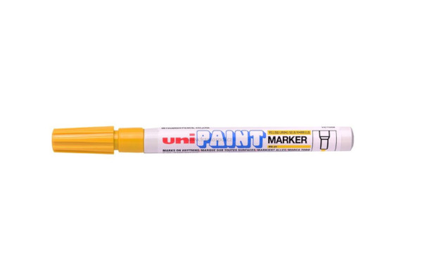 Lakový popisovač UNI Paint Fine, 0,8-1,2 mm, žlutý