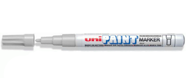 Lakový popisovač UNI Paint Fine, 0,8-1,2 mm, šedý