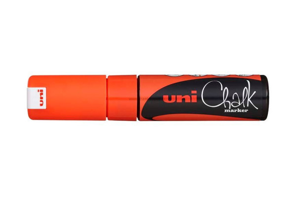 Křídový popisovač UNI Chalk Marker, 8 mm, fluo oranžový