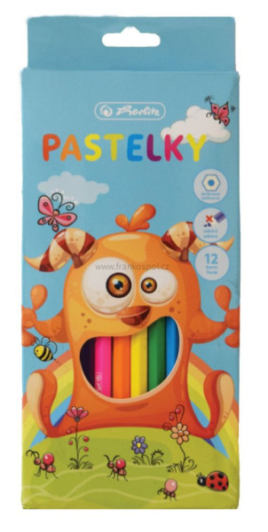 Pastelky HERLITZ příšerka, 12 barev