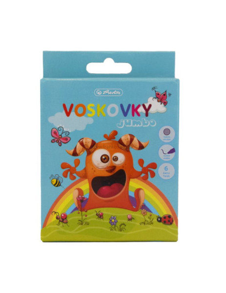 Voskovky HERLITZ Jumbo příšerka, 6 barev