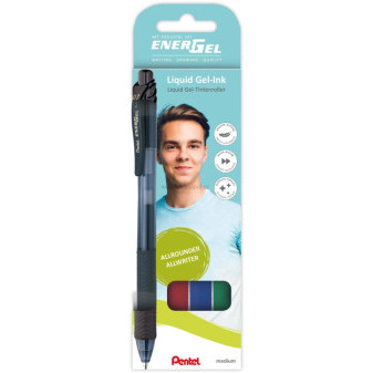 Gelový roller PENTEL EnerGel BL107, sada 4 barev