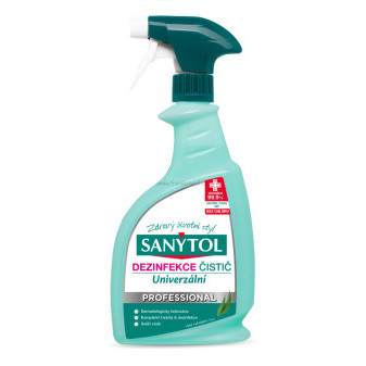 SANYTOL Professional dezinfekční univerzální čistič, rozprašovač, 750 ml, eukalyptus