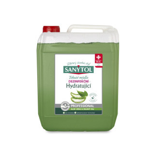 SANYTOL Professional dezinfekční hydratující mýdlo na ruce, 5 l, aloe vera+zelený čaj