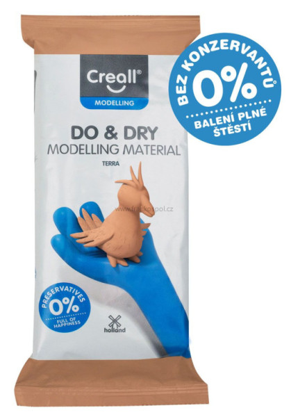 Modelovací hmota CREALL DO&DRY, hypoalergenní, 0,5 kg, terakota