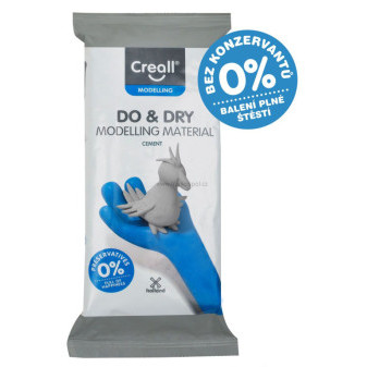 Modelovací hmota CREALL DO&DRY, hypoalergenní, 0,5 kg, šedý cement