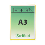 Samolepící rámeček TARIFOLD s kapsou, A3, žlutý