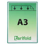 Samolepící rámeček TARIFOLD s kapsou, A3, zelený
