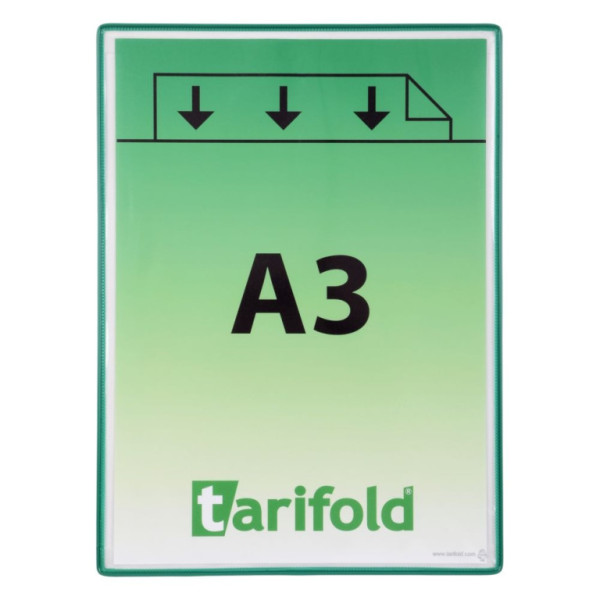Samolepící rámeček TARIFOLD s kapsou, A3, zelený