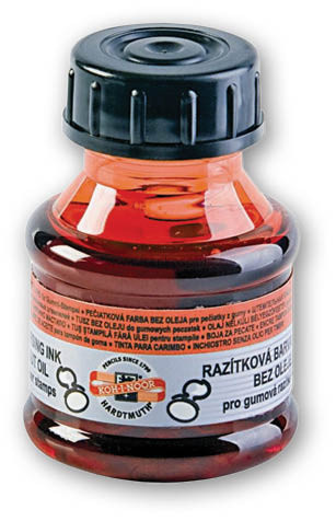 Razítková barva KOH-I-NOOR 142502, 50 ml, červená