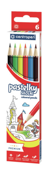 Pastelky CENTROPEN 6 barev, šestihranné