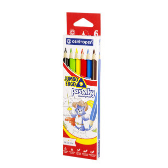 Pastelky CENTROPEN Jumbo 6 barev, trojhranné