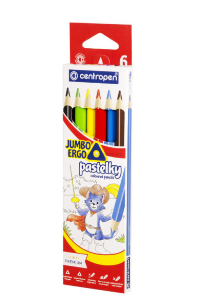 Pastelky CENTROPEN Jumbo 6 barev, trojhranné