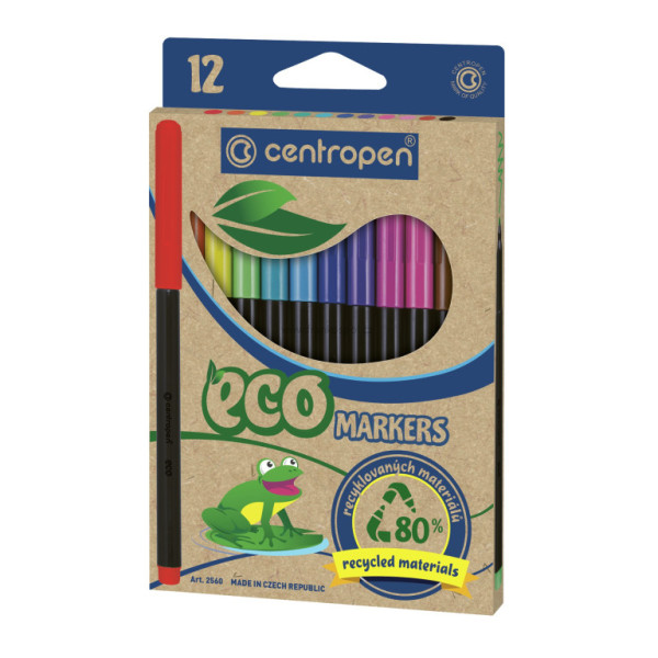 Popisovače CENTROPEN ECO 2560, 12 barev