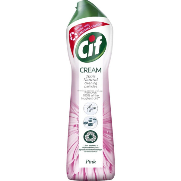 Krém CIF cream Pink flower tekutý písek, 500 ml