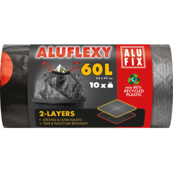 Pytle na odpad ALUFIX Aluflexy, 60L, 64 x 69 cm, 10 ks