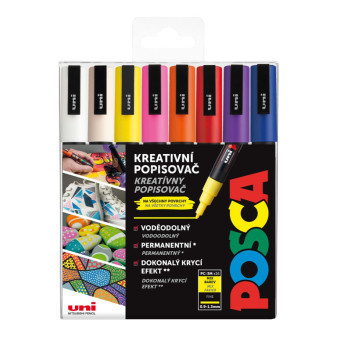 Akrylový popisovač UNI POSCA PC-3M, sada 16 ks