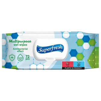 Vlhčené ubrousky SUPERFRESH, antibakteriální