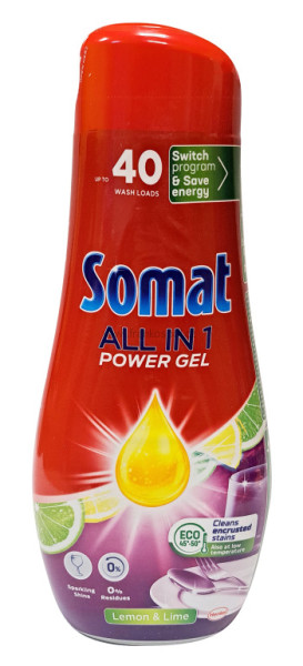 SOMAT gel do myčky All in One, Lemon & Lime, 40 dávek, 720 ml