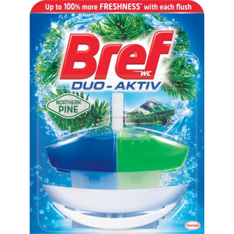 Tekutý WC blok BREF Duo-Aktiv, 50 ml, Northern pine