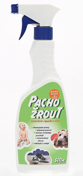 Neutralizér zápachu PACHOŽROUT 500 ml, broskev-meruňka