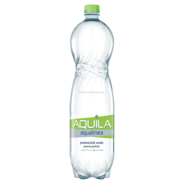 Pramenitá voda AQUILA Aqualinea, 6 x 1,5 l, jemně perlivá