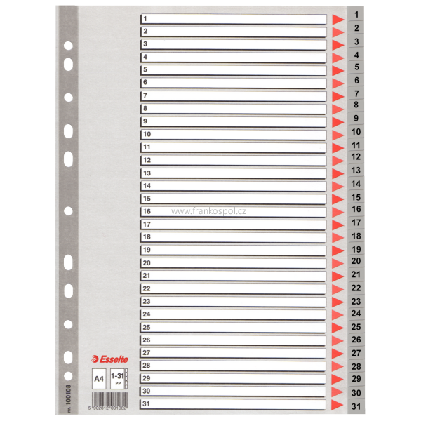 Rozdružovač ESSELTE A4, 1-31