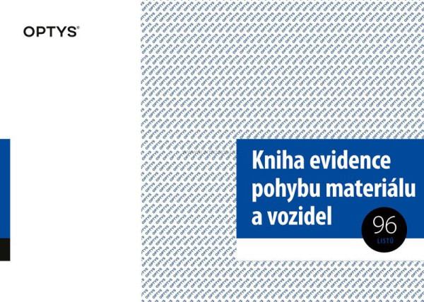 Kniha evidence pohybu materiálu a vozidel, A4, 96 listů