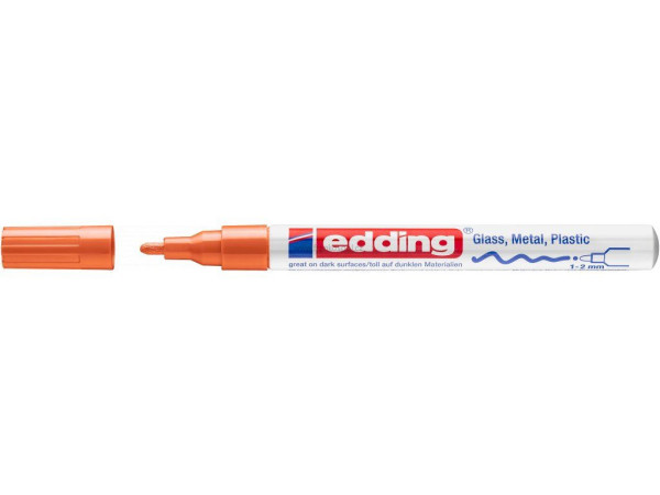 Lakový popisovač EDDING 751, 1-2 mm, oranžový