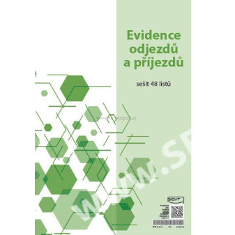 Evidence odjezdů a příjezdů SEVT, A4, 48 listů