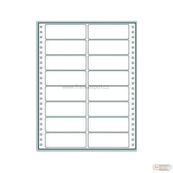 Etikety s vodící perforací 102x36 mm, 2-řadé