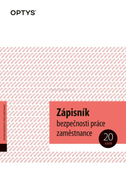 Zápisník bezpečnosti práce, A5, 20 listů