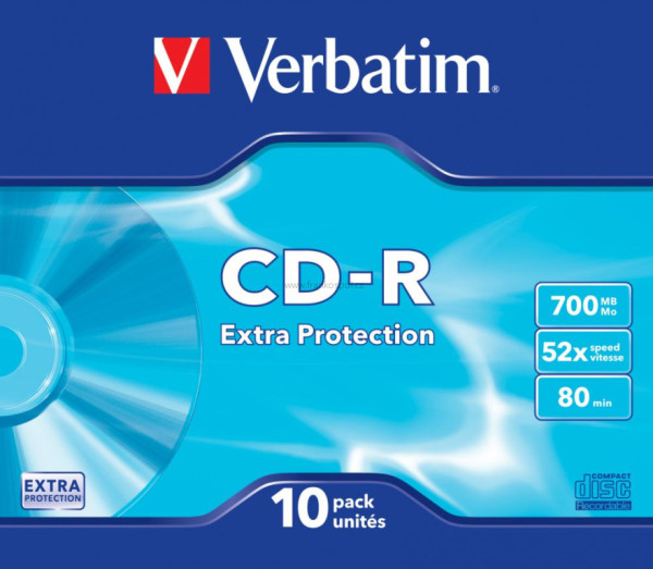 CD-R Verbatim Extra Protection 700MB 52x, slim box 1 ks