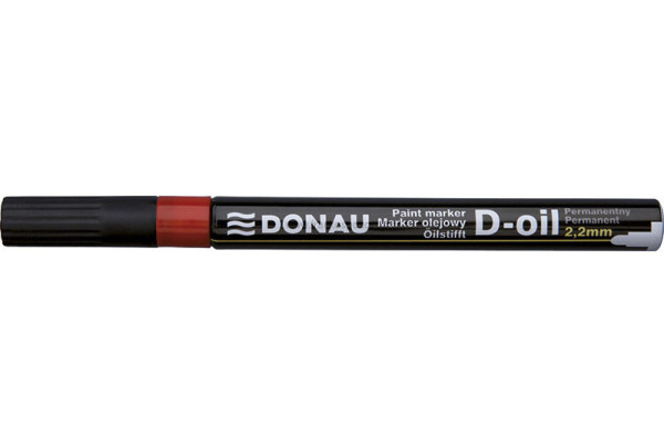 Popisovač lakový Donau D-oil 2,2 mm, červený