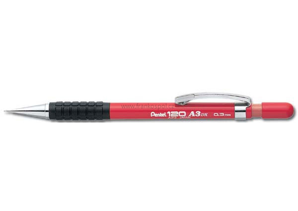 Automatická tužka PENTEL 120 A3, 0,3 mm červená