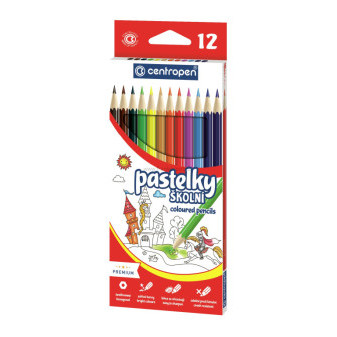 Pastelky CENTROPEN 12 barev, šestihranné