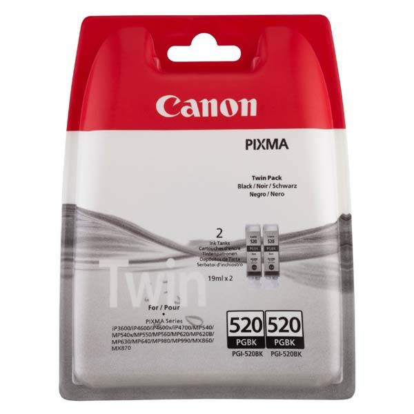 Cartridge CANON PGI-520Bk Black duo pack, originální