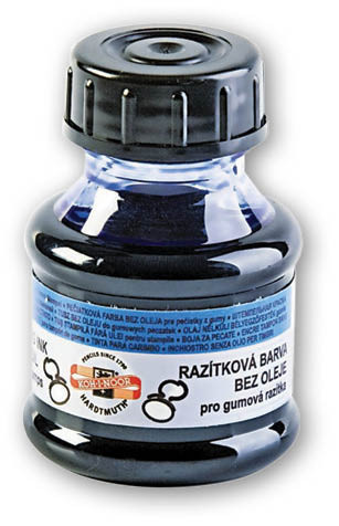 Razítková barva KOH-I-NOOR 142503, 50 ml, modrá