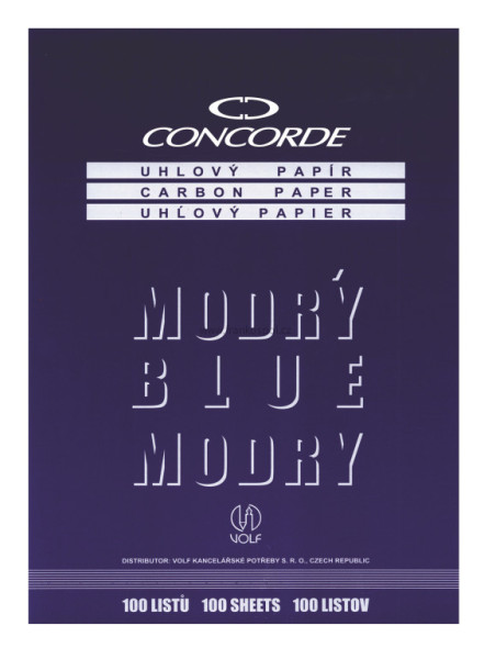 Uhlový papír CONCORDE, A4, modrý