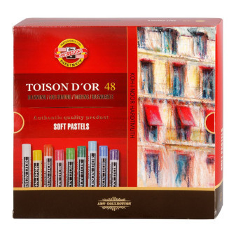 Suché pastely KOH-I-NOOR Toison d´or, 48 barev