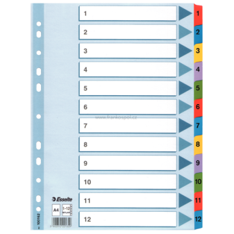 Rozdružovač ESSELTE, MYLAR 1-12 zesílený