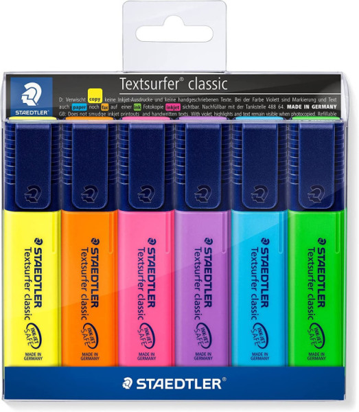 Zvýrazňovač STAEDTLER Textsurfer classic, 6 sada